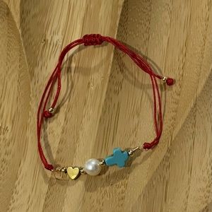 Turquoise cross adjustable bracelet